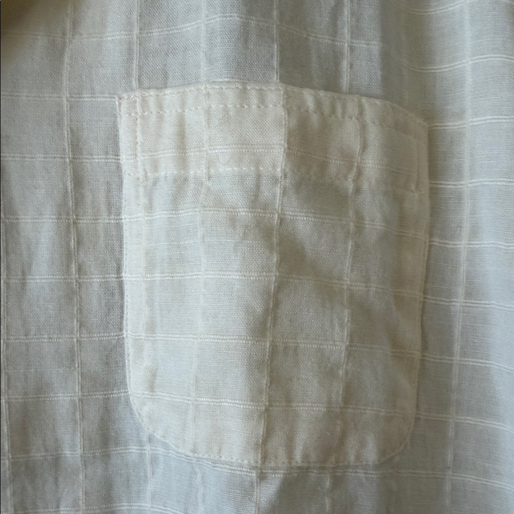 The Normal Brand  Freshwater Camp Shirt Mens L Oasis Ivory Summer Linen/Viscose - Picture 6 of 12